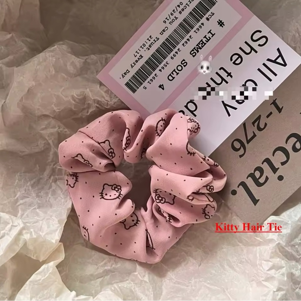 Pink Hello Kitty Scrunchie - Picture 4 of 5